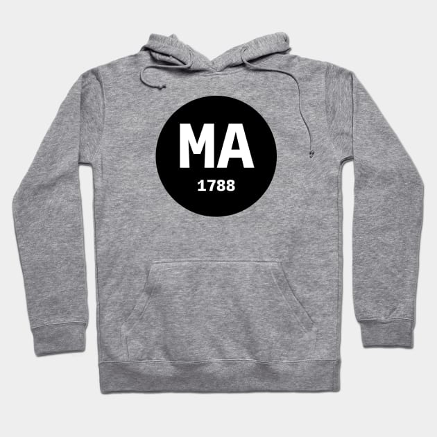 Massachusetts | MA 1788 Hoodie by KodeLiMe